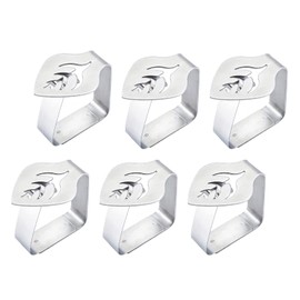 SUpoetry Pack of 6 Tablecloth Clips, Table Clips for Thick Tables, Tablecloth Clips for Outdoors, Table Clips, Suitable for Desktop Tablecloth with Clips Fixing 4.6 cm