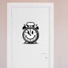 Extra Large 460mm 'Smiling Alarm Clock' Permanent Sticker Decal for
