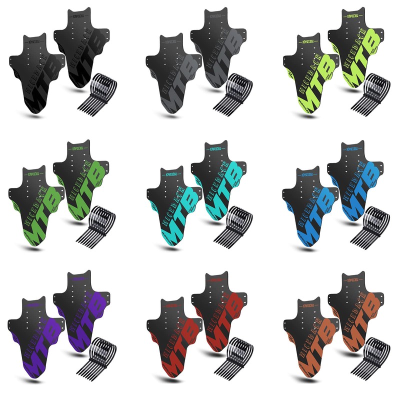 NICEDACK Mudguard Mountain Bike, Pack of 2 Mudguard Fit 20