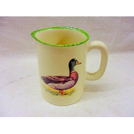 farmyard mallard design milk jug by Heron Cross Pottery.