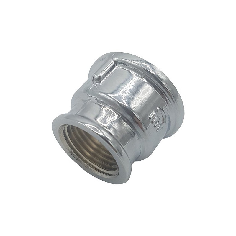 Pipe Connection Reduction Female Fittings Muff Chrome 3/4" x 1/2"