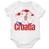 Purple Print House Croatia Flag Football Babygrow Soccer Croatian Tournament