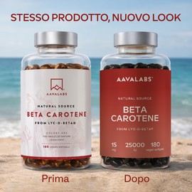 Betacarotene Integratore Abbronzatura Naturale 25000 UI con Lyc-O-Beta e Olio Extravergine d'Oliva - Betacarotene per Abbronzatura Forte e Sistema Immunitario - Integratori Abbronzatura 180 Capsule