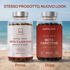 Betacarotene Integratore Abbronzatura Naturale 25000 UI con Lyc-O-Beta e Olio Extravergine d'Oliva - Betacarotene per Abbronzatura Forte e Sistema Immunitario - Integratori Abbronzatura 180 Capsule