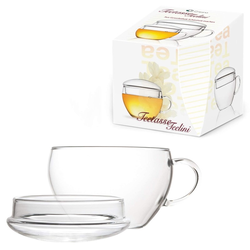 Creano GlasTasse Teelini 139 Glass Teacup, 200 ml, 2-Piece with