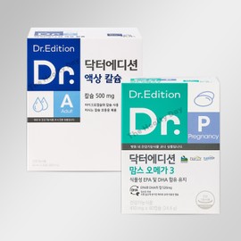 Doctor Edition Doctor Moms Omega 3+ Liquid Calcium Set Vegetable EPA DHA rTG Teen Pregnancy Pregnancy Pregnancy Lactation Period / 닥터에디션 닥터 맘스 오메가3+액상 칼슘 세트 식물성 EPA DHA rTG 청소년 임신준비 임산부 수유기
