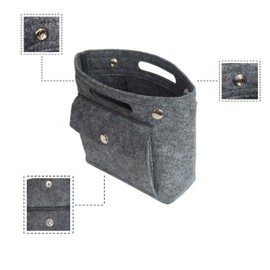 MISIXILE Mini Tote Purse organizer insert, Felt lightweight Handbag Organizer Fits LV NeoNoe Perfectly - grey