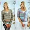 King Cole Knitting Pattern Ladies Cardigan and Jumper in Drifter