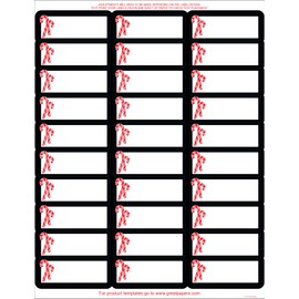Great Papers! Candy Cane with Red Foil 30-Up Holiday Address Labels, 8.5" x 11" Sheet/1" x 2.625" Labels, 4 sheets/120 Labels (2021101)