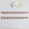 24Pcs Nude Press on Nails Short Square Fake Nails Natural