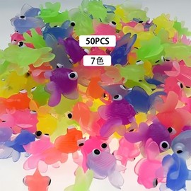 BIUTEFOR Goldfish Scoop, Ennichi Scoop, 50 Pieces Set, 7 Colors, Festival Goods, Floating Toy