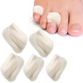 Skeerthy Lambs Wool for Toes Gentle Breathable, 5 Bags Lambs Wool Cushion for Bunion Soft Toe Separator Wool Pads Prevention Cushion