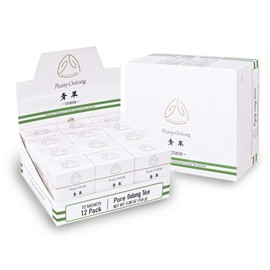 GTGLOTRA Premium Pure Oolong Tea Bag, 72 Pyramid Teabags, 100% Natural Tea Taste, Whole Leaf Tea Sampler, Easy Brew, Suitable for Gift, Office Reception, Family Party - 72 Sachets (12 Pack)