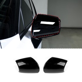 2Pcs Exterior Rear View Mirror Cap Covers Compatible with Hyundai Palisade 2026 Compatible Mirror Cover - Carbon Fiber Pattern Exterior Rear View Side Mirror Cap Accessories-Black