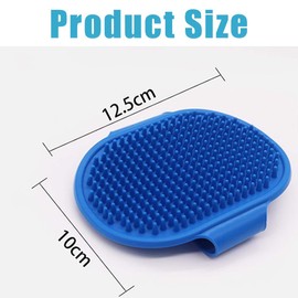 2 Stück Badebürste Gummistriegel,Hundezahnbürste, Hochwertige Weiche Silikonbürsten Bürste mit verstellbarem Griff für Hunde Katzen Haustier Kurzhaar & Langhaar mit Massageeffekt