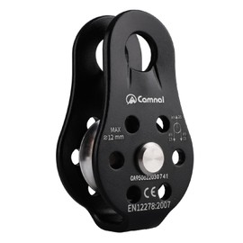 JEELAD 26kN Climbing Pulley Aluminum Alloy Rescue Pulley Single Sheave for Hauling Outdoor Zipline Climbing Rigging