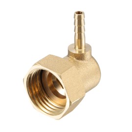 sourcing map Brass Hose Barbed Suitable for Elbows, 4 mm Barbed Wire x G1/2 Internal Thread Pipe Connector for Water Fuel Air