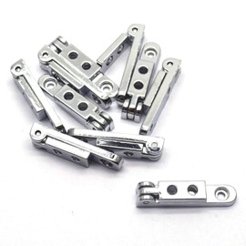 Tulead Hinge Jewelry Small Box Hinges Hinge Rail for Box,Wardrobe 10PCS (Silver,1.2"x0.2"x0.8")
