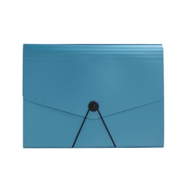 Office Depot® Brand Plastic File, 13 Pocket, Expansion 5-1/2", 8 1/2" x 11", Letter, Blue, Pack of 1