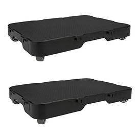 Nellyke Furniture Movers Dolly Furniture Movers with Wheels, Portable Moving Rollers Leg Dollies for Heavy Furniture, 4 Wheels Small Flat Dolly, 500 Lbs Capacity, 2 Pack, Black
