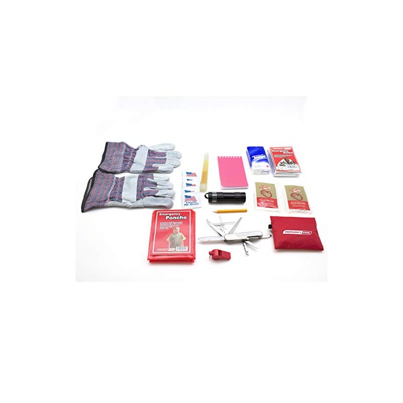 Emergency Zone Basic Roadside Assistant Car Emergency Kit. 4 Pack