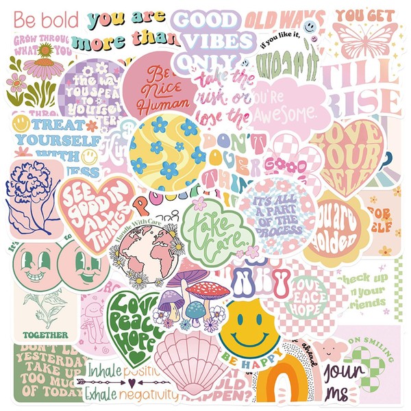 Preppy Stickers Aesthetic Stickers 50PCS, Cute Stickers Preppy Stuff Aesthetic