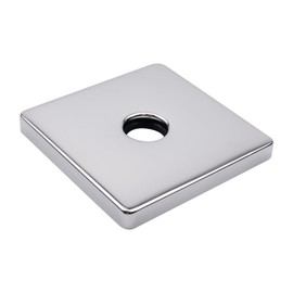 Antrader Square Shower Flange Cover,3.5 Inch Large Shower Arm Flange Modern Shower Arm Flange Oversized Replacement Escutcheon Cover Plate for Shower Head Arms (Chrome)