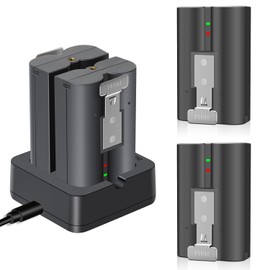 4-Pack 6040mAh V4 with Dual-Charger Station for Ring Battery, Compatible with Ring-Doorbell-Camera 2/3/4/3plus, Stick Up Camera (2nd and 3rd Gen), Upgrade Battery for Spotlight Cam and Peephole Cam