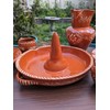 Portuguese Pottery Glazed Terracotta Clay Chicken Roaster