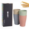 WANBY Wheat Straw Cup 4 Pcs Unbreakable and Reusable Drinking