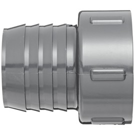 Spears 1435 Series PVC Tube Fitting, Adapter, Schedule 40, Gray, 3/4" Barbed x NPT Female