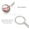 2 Pieces Rotating Baseball Keychains Gift Keychains Baseball Lovers Keychains