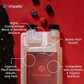 Continuum All-Natural Root Booster & Plant Probiotic |Boosts Growth, Root Development, Soil Health & Yields |Beneficial Bacteria Supplement for Strong, Healthy Plants|Gardens, Lawns, Medicinal & Hydro