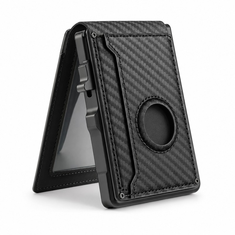 RFID Blocking Carbon Fiber Wallet for Cards and Cash -