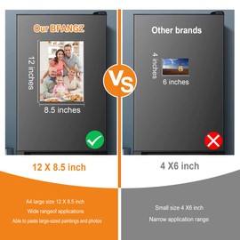 Large Magnetic Sheets with Adhesive Backing Flexible Strong Magnet Paper for Crafts Photos and Die Storage Easy to Cut (4Pcs, A4 Size 12×8.5inch)