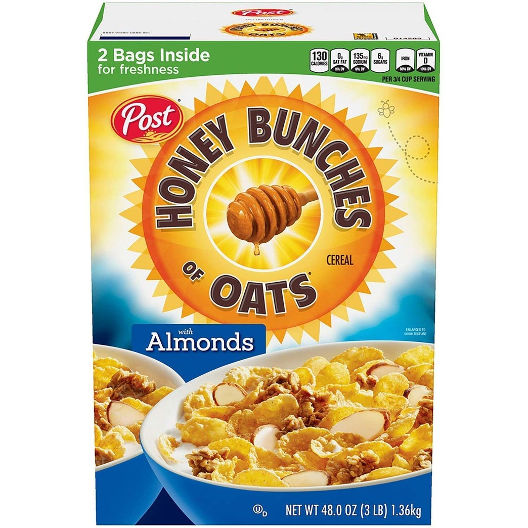 Post Honey Bunches of Oats with Crispy Almonds 2 bags Inside For Freshness
