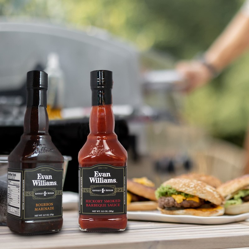 Evan Williams BBQ grilling Variety FOUR pack Includes: Spicy Apple/Hot-N-Spicy/Hickory