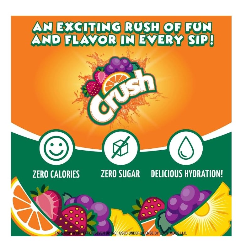 Crush Orange Liquid Water Enhancer, 1.62 OZ, 4 Count