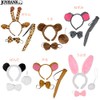 JOYBANK Animal 3-Piece Set, Headband Tie, Tail, Cosplay Accessories, Panda