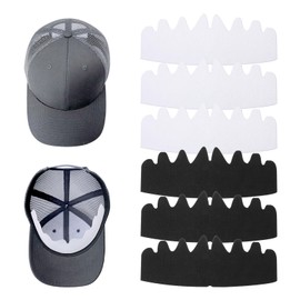 6 Pcs Black Baseball Caps Inserts Shapers, Flexible Washable Reusable Hat Liner Cap Fitter Inserts, Felt Hat Sweat Liner Hat Support Brim Shaper for Snapback Caps Fitted Caps Sport Caps (White&Black)
