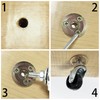 12 PCS Zinc Plated Round Tee Nuts,3-Hole T-Nuts for Furnitures