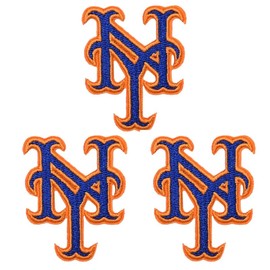 Iron on Patches Iron-On Patches for Sports Teams - Decorative Letters for Clothing & Accessories, Ideal for Shirts, Jackets, Hats, Jeans, Shoes, Bags - Durable, Easy Apply - 3 Pack (NY 2.25" x 2")