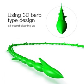 MUSMU Compatible con drenaje de pelo de serpiente con 5 paquetes de herramientas de limpieza para quitar obstrucciones (verde)