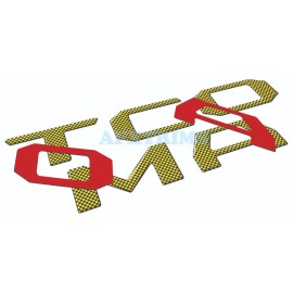 AFX-TRIMS YELLOW CARBON 3D RAISED DOMED TAILGATE LETTERS FOR TOYOTA TACOMA 2016-23 US MADE