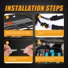 IRONWALLS 5x Amber Smoked LED Front Grille Grill Running Lights