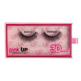 PINK UP | 3D Eye Lashes | Pestañas Postizas | Fibras de cabello sintético | Se adaptan perfecto a la forma de los ojos | Reutilizables | Modelo Alicia | PKPES05