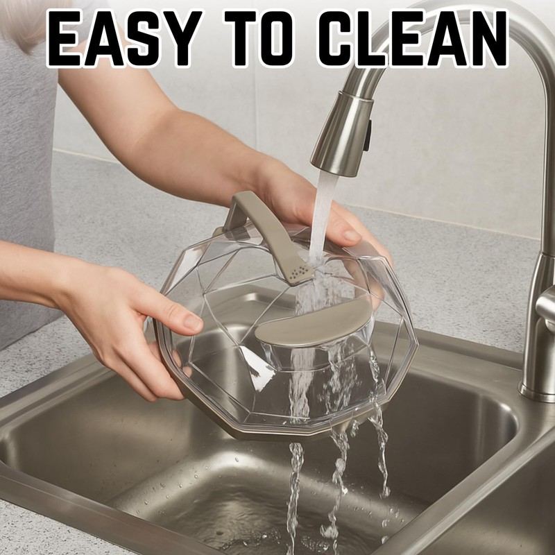 Microwave Splatter Cover with Anti-Scald Bowl Holder Clips – 10