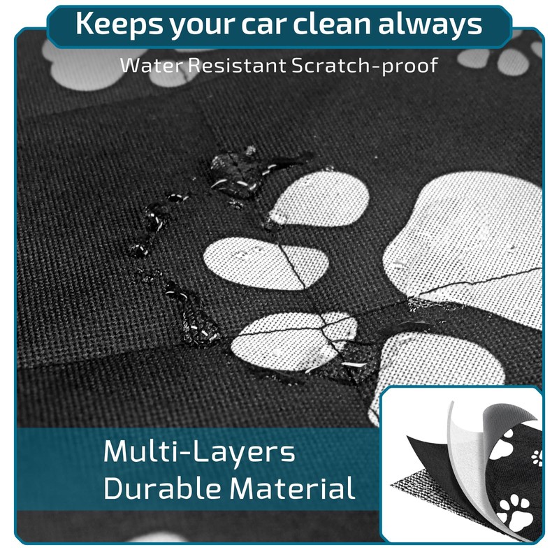 Veckle Cargo Liner, SUV Cargo Cover for Dogs with Side
