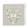 Second Ave Flower Heart Anniversary Square Card Partner Wife Husband