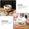 Cabilock 450ml Ceramic Stewing Pot with Lid Round Casserole Clay